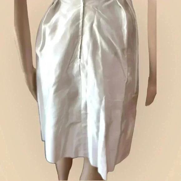 Vintage 1960’s handmade cocktail holiday satin White wedding party Dress-XS/S - Picture 11 of 12